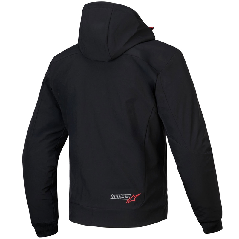 Mikina na motorku Alpinestars RADIUM TECH HOODIE MM93 černo-červeno-šedá
