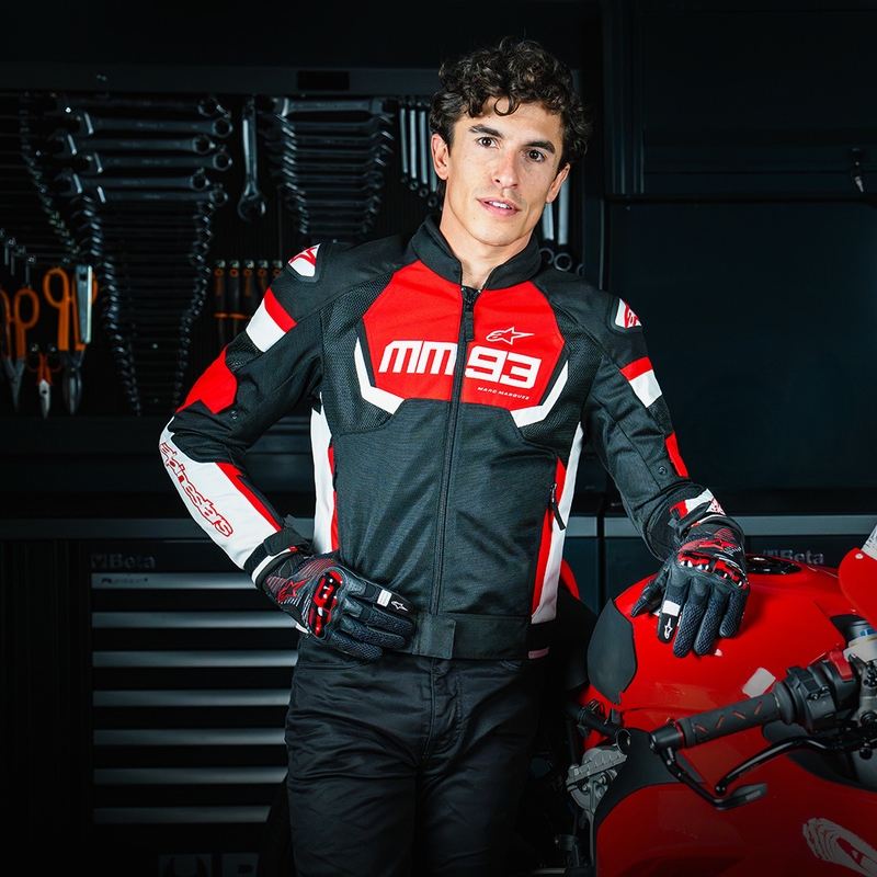 Bunda na motorku Alpinestars T-SPS Air V2 MM93 kolekce červeno-černo-bílá