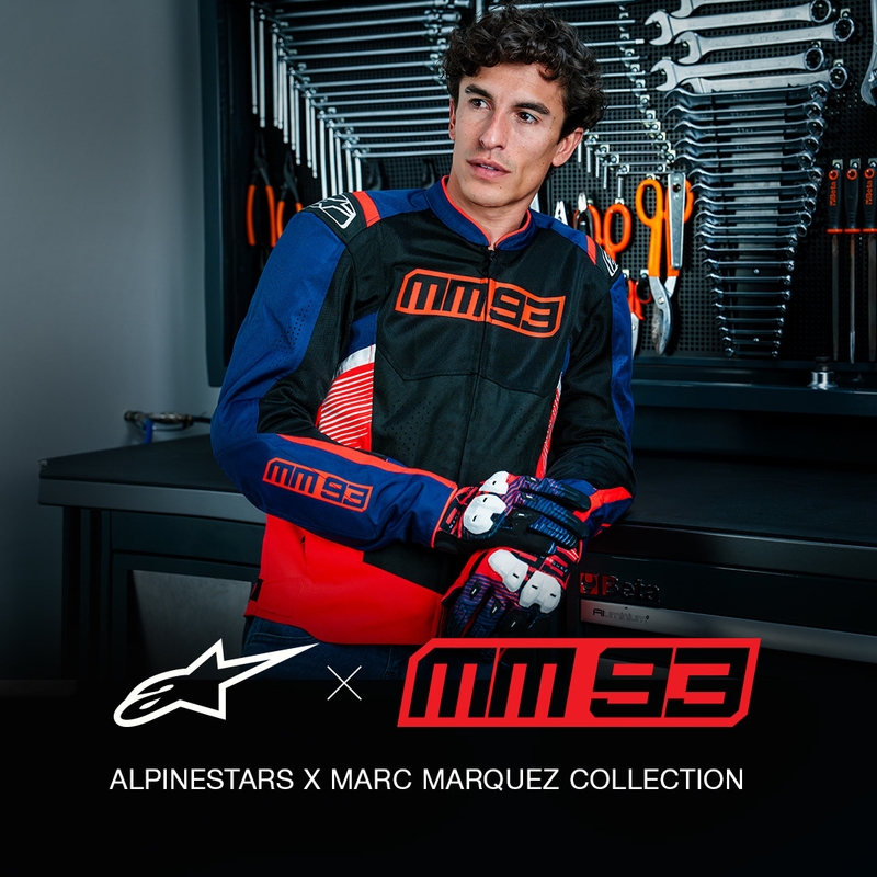 Bunda na motorku Alpinestars T-SPS Air V2 MM93 kolekce fluo červeno-modro-černo-bílá