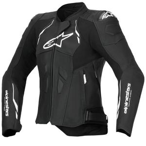 Dámská kožená bunda na motorku Alpinestars Stella Dusk černo-bílá