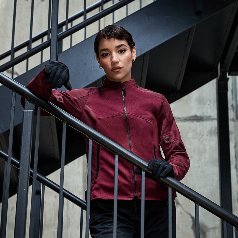 Dámská bunda na motorku Alpinestars STELLA C-1 AIR purpurová