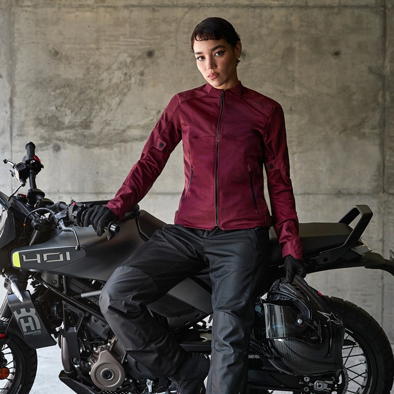 Dámská bunda na motorku Alpinestars STELLA C-1 AIR purpurová