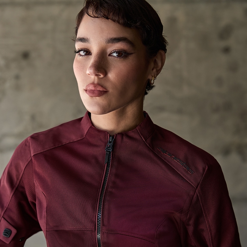 Dámská bunda na motorku Alpinestars STELLA C-1 AIR purpurová