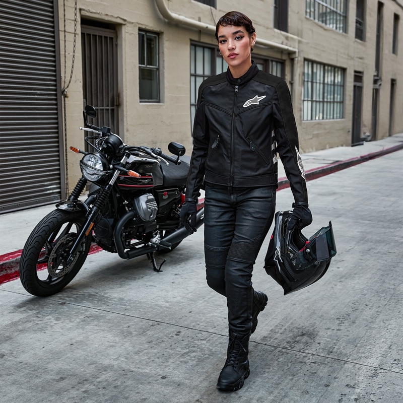 Dámská bunda na motorku Alpinestars STELLA T-DYNO AIR černo-bílá