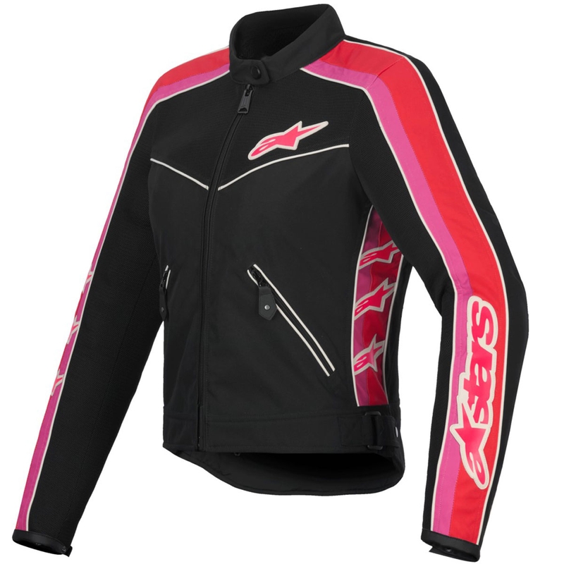 Dámská bunda na motorku Alpinestars STELLA T-DYNO AIR černo-červeno-růžovo-bílá