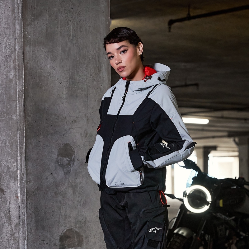 Dámská bunda na motorku Alpinestars MOLLY AIR černo-mandlová