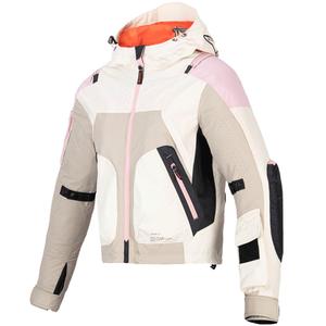 Dámská bunda na motorku Alpinestars MOLLY AIR pískovo-růžovo-mandlová