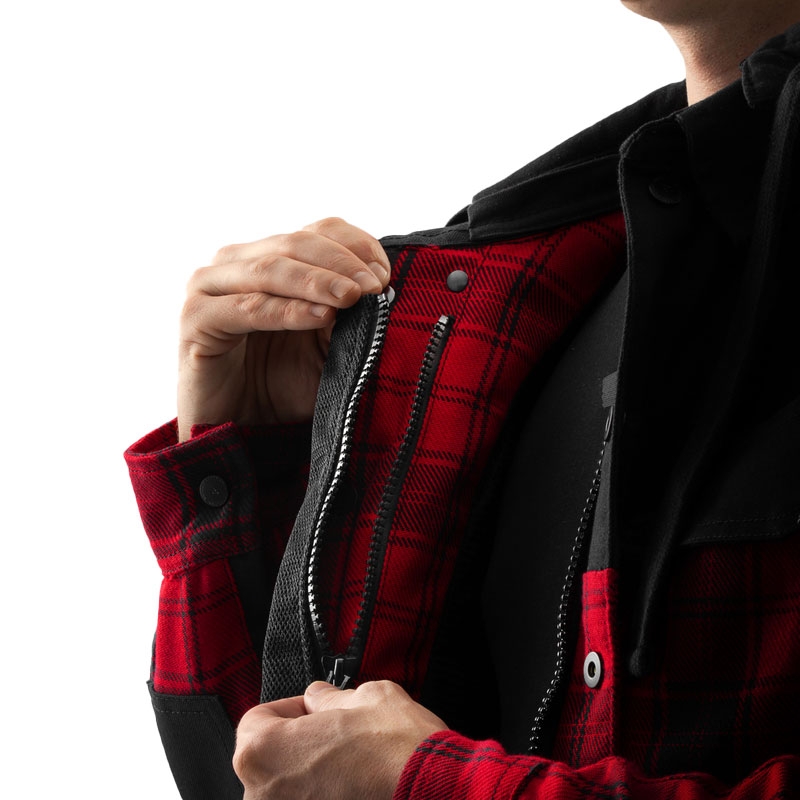 Košile na motorku Rebelhorn Shifter černo-červená