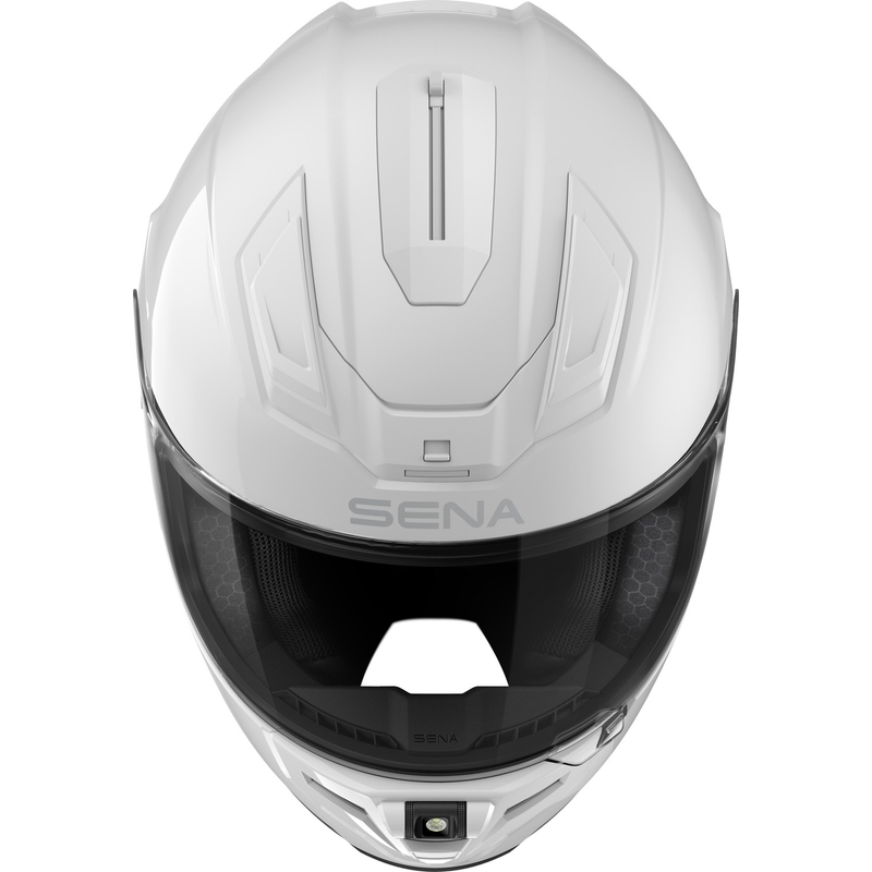 Integrální helma na motorku SENA s headsetem Phantom bílá