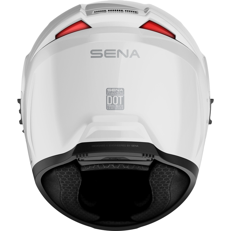 Integrální helma na motorku SENA s headsetem Phantom bílá