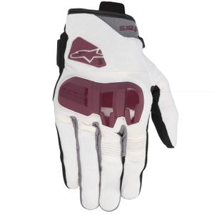Dámské rukavice na motorku Alpinestars Chrom V2 bílo offwhite-purpurové