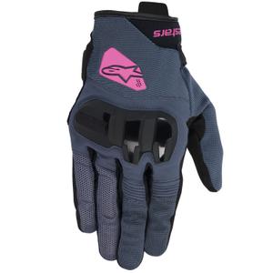 Dámské rukavice na motorku Alpinestars Chrom V2 tmavě šedo-černo-fialové