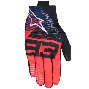 Rukavice na motorku Alpinestars Reef V2 MM93 kolekce fluo červeno-modro-bílé