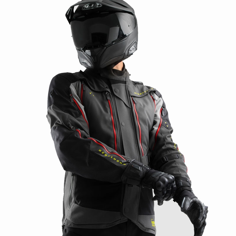 Bunda na motorku Rebelhorn Hardy 3.0 antracitovo-šedo-žlutá