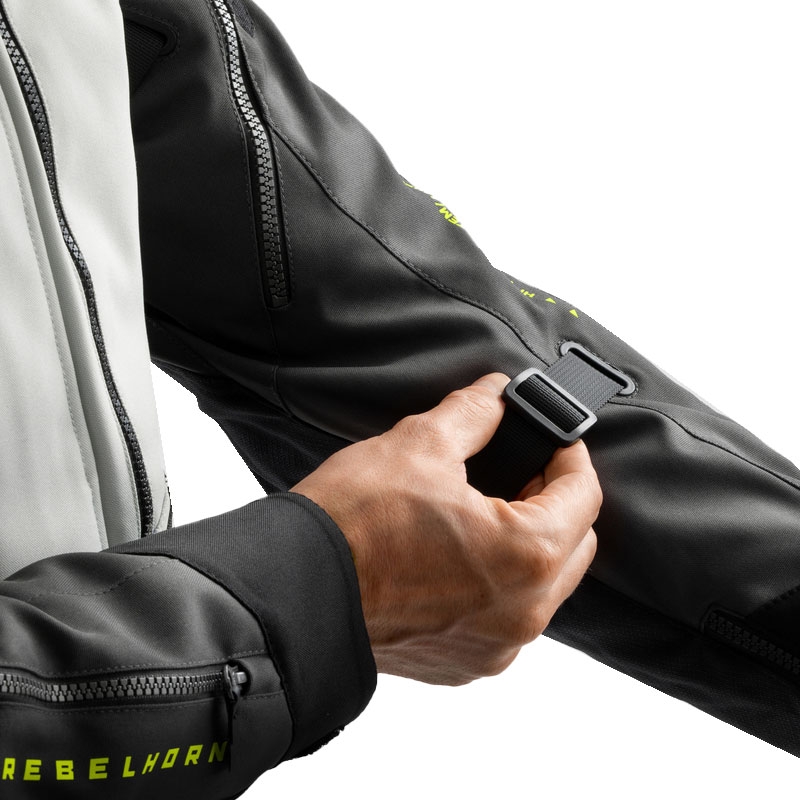 Bunda na motorku Rebelhorn Hardy 3.0 černo-šedo-fluo žlutá