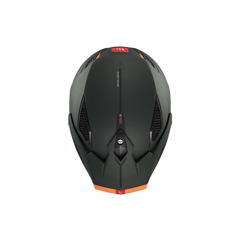 Otevřená helma s maskou MT Streetfighter SV S Solid A6 matná zelená s iridiovou clonou