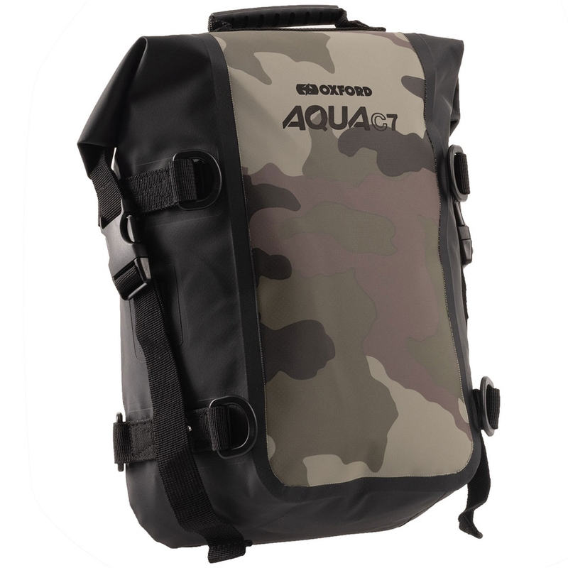Moto brašna na padací rám Oxford AQUA C7 Crash Bar bag 7 l maskáčová