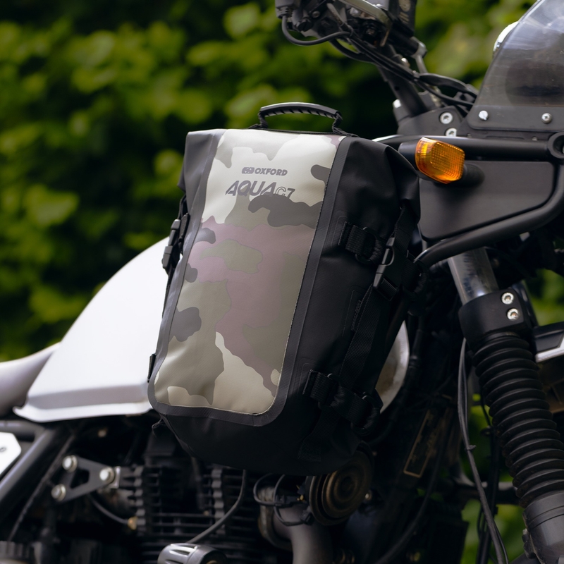 Moto brašna na padací rám Oxford AQUA C7 Crash Bar bag 7 l maskáčová