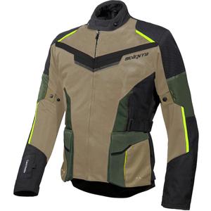 Bunda na motorku Seventy Degrees SD-JT70 Atacama pískovo-zeleno-fluo žlutá