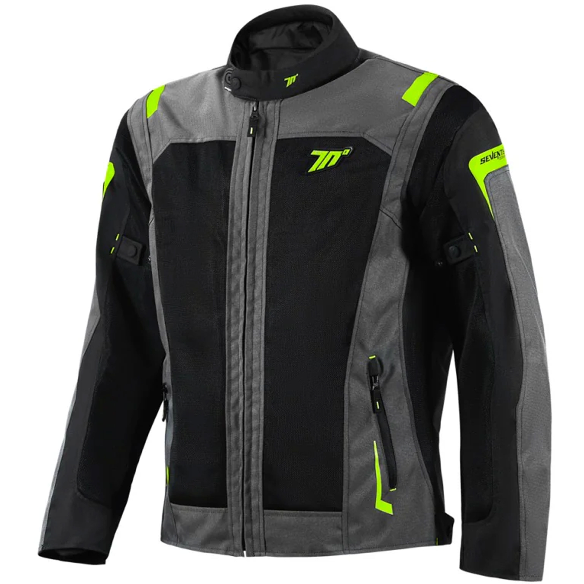 Bunda na motorku Seventy Degrees SD-JT66 Sahara černo-fluo žlutá Velikost: L