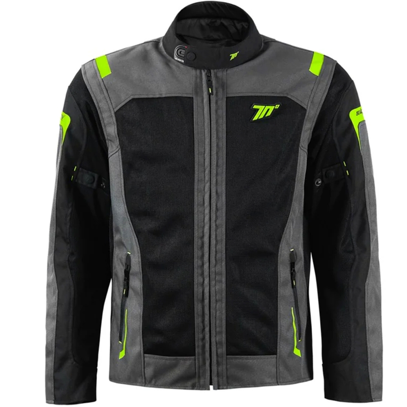 Bunda na motorku Seventy Degrees SD-JT66 Sahara černo-fluo žlutá