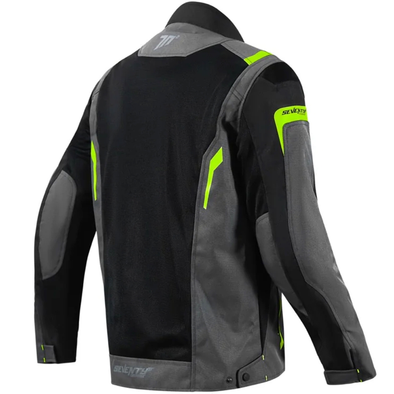 Bunda na motorku Seventy Degrees SD-JT66 Sahara černo-fluo žlutá