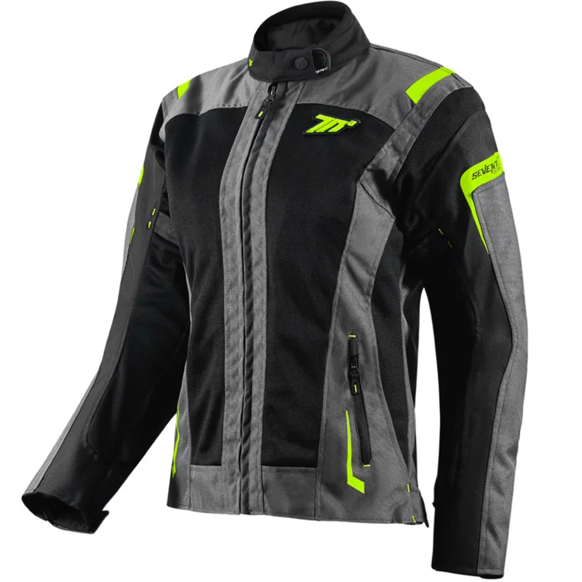Dámská bunda na motorku Seventy Degrees SD-JT68 Sahara černo-fluo žlutá Velikost: XS