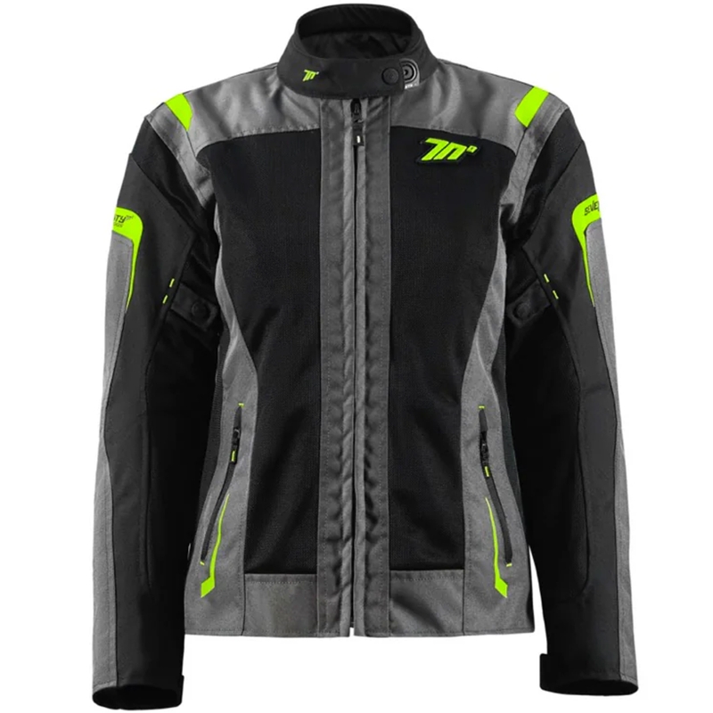 Dámská bunda na motorku Seventy Degrees SD-JT68 Sahara černo-fluo žlutá