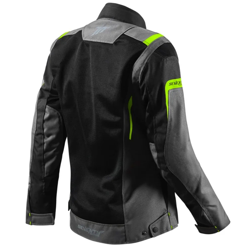 Dámská bunda na motorku Seventy Degrees SD-JT68 Sahara černo-fluo žlutá