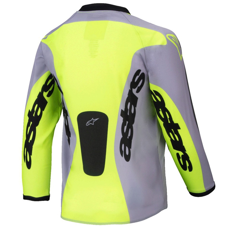 Dětský motokrosový dres Alpinestars Racer Veil Kids šedo-fluo žlutý