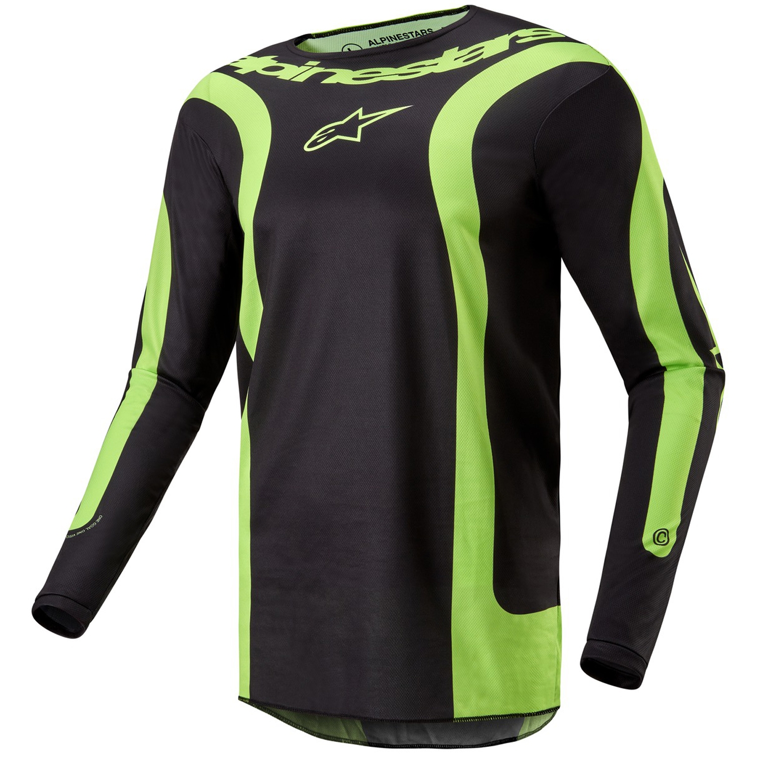 Motokrosový dres Alpinestars Fluid Lurv černo-fluo žlutá Velikost: S