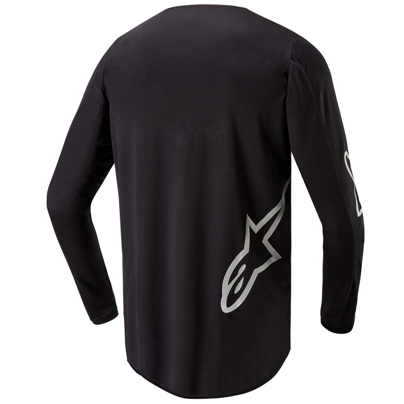 Motokrosový dres Alpinestars Fluid Lucent černo-stříbrný