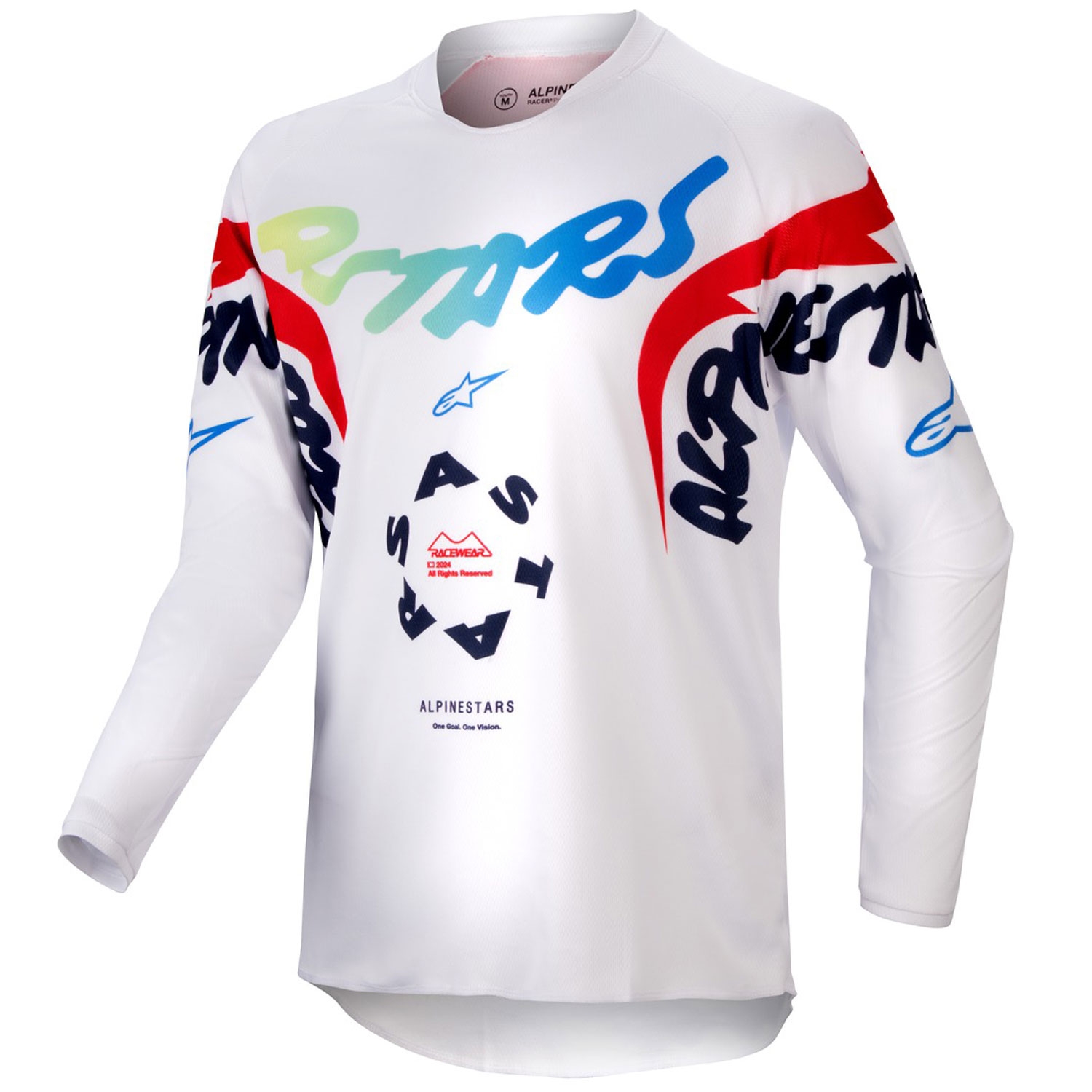 Dětský motokrosový dres Alpinestars Racer Hana bílo-barevný Velikost: S