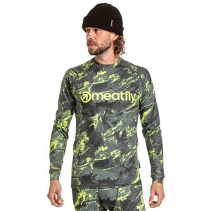Pánské termo tričko Meatfly Avery modro-zelené camo