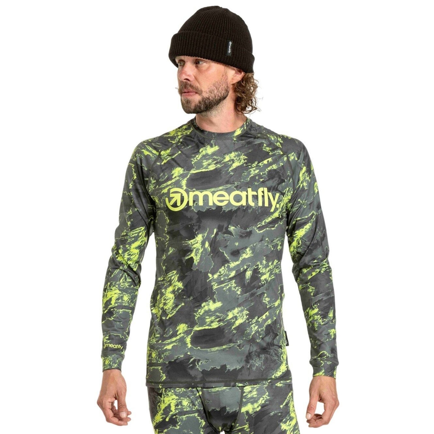 Pánské termo tričko Meatfly Avery modro-zelené camo Velikost: S
