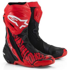 Boty na motorku Alpinestars Supertech R Vented limitovaná edice Francesco Bagnaia červeno-černé
