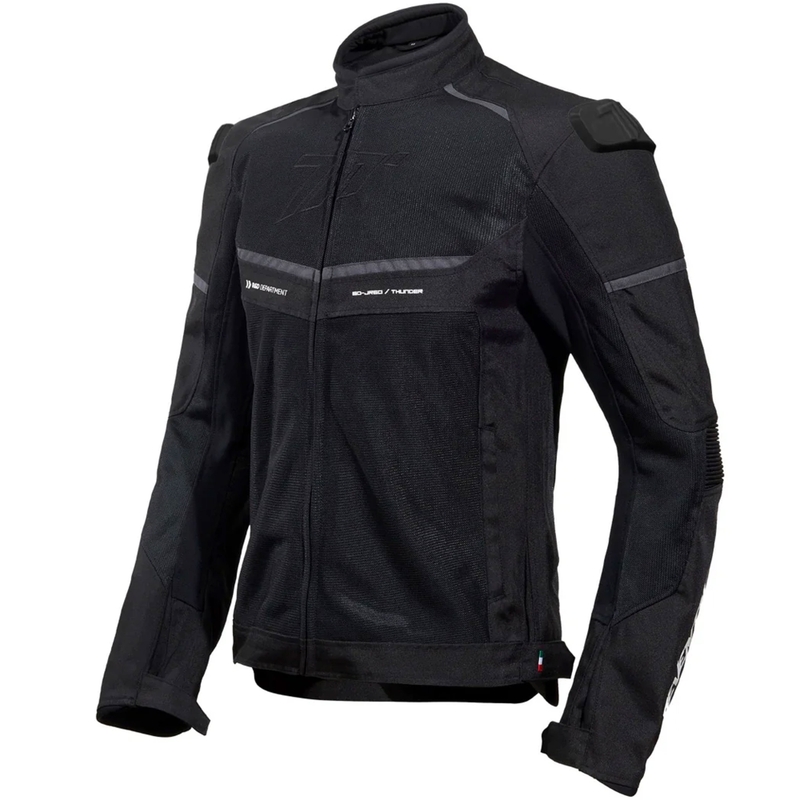 Bunda na motorku Seventy Degrees SD-JR60 Thunder černo-šedo-bílá