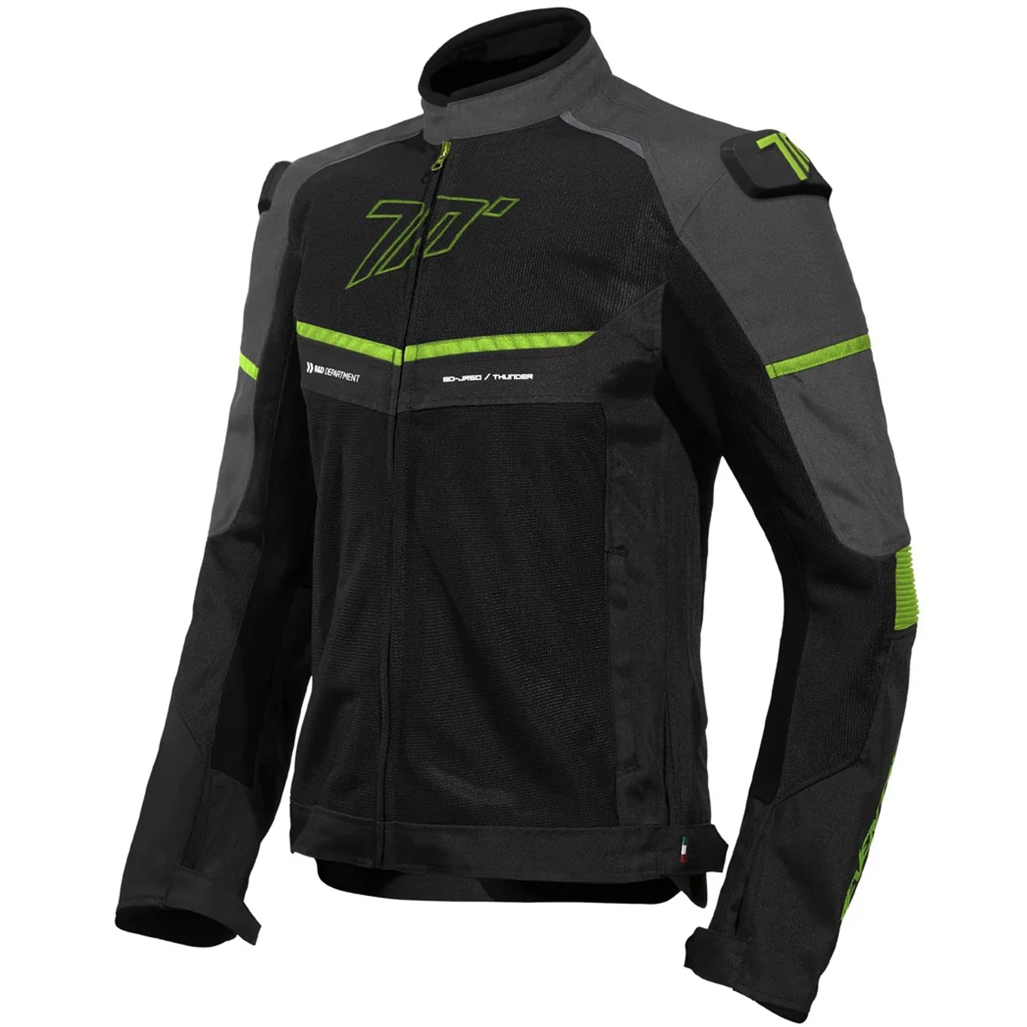 Bunda na motorku Seventy Degrees SD-JR60 Thunder černo-fluo žlutá Velikost: S
