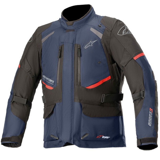 Bunda na motorku Alpinestars Andes Drystar tmavě modro-černo-červená Velikost: S