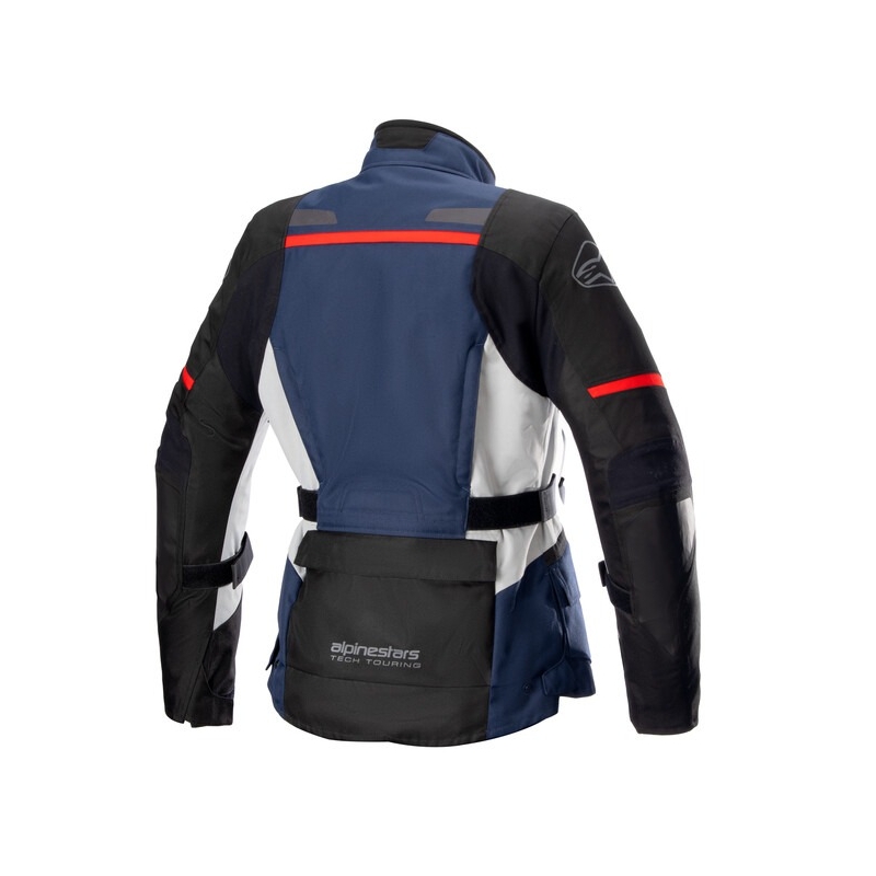 Dámská bunda na motorku Alpinestars Stella Andes Drystar tmavě modro-černo-světle šedo-červená