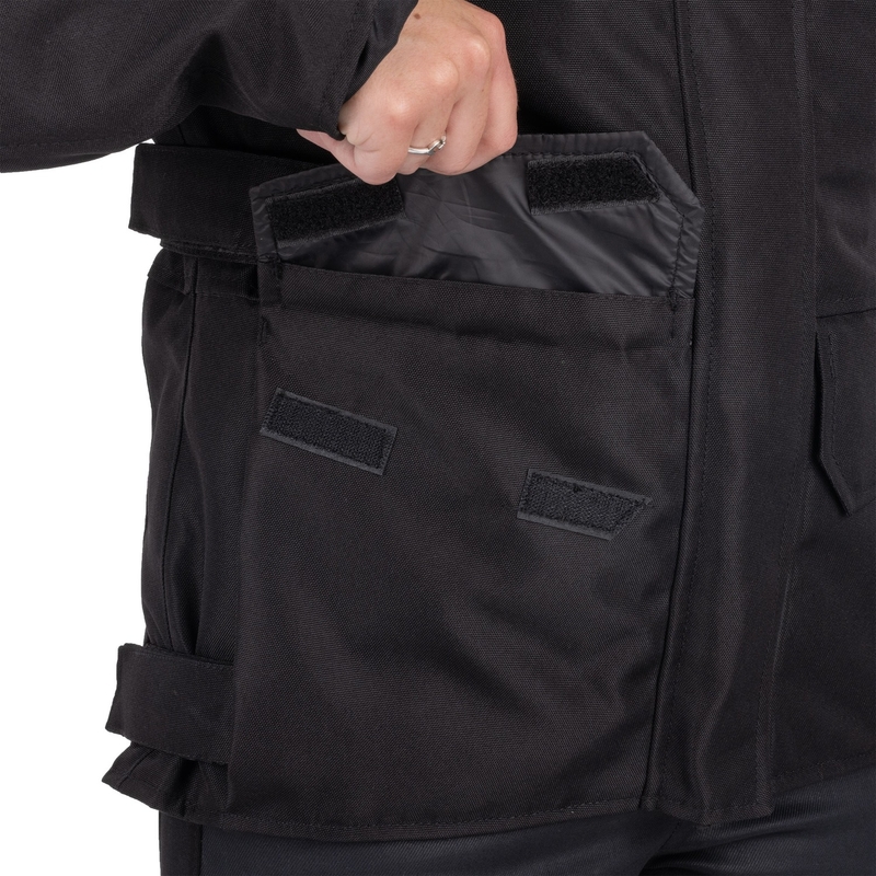 Dámská bunda na motorku Oxford Spartan Long WP černá