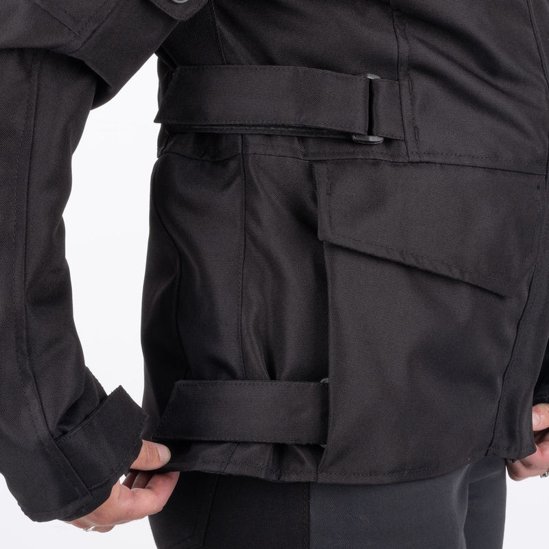 Dámská bunda na motorku Oxford Spartan Long WP černá