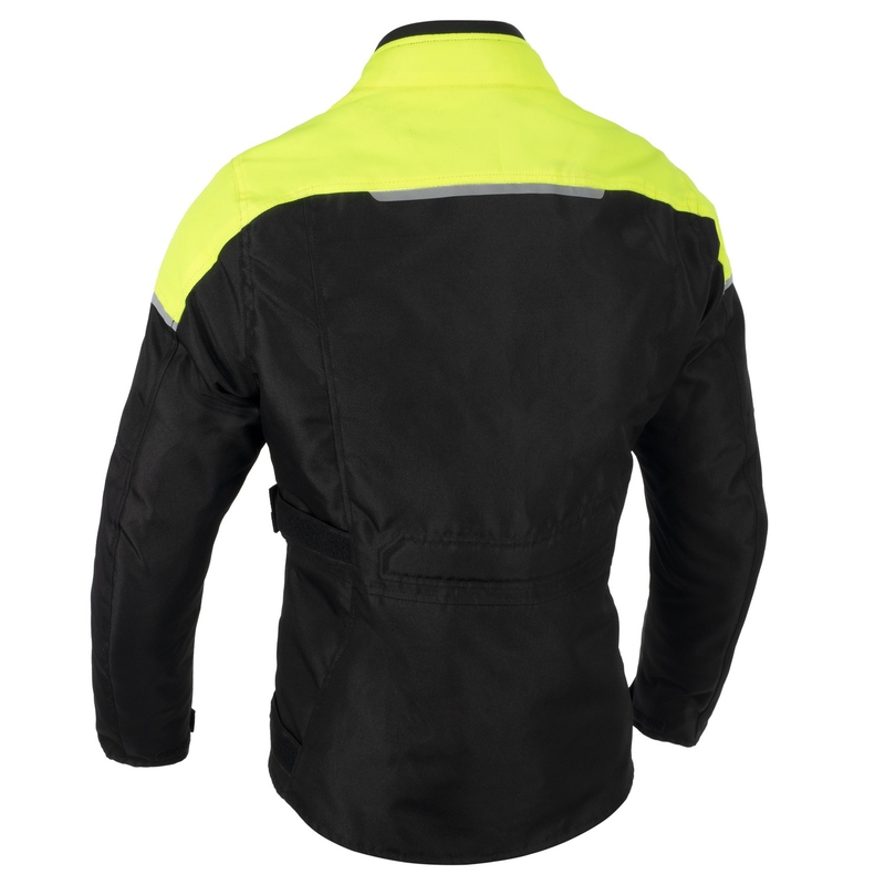Dámská bunda na motorku Oxford Spartan Long WP černo-fluo žlutá