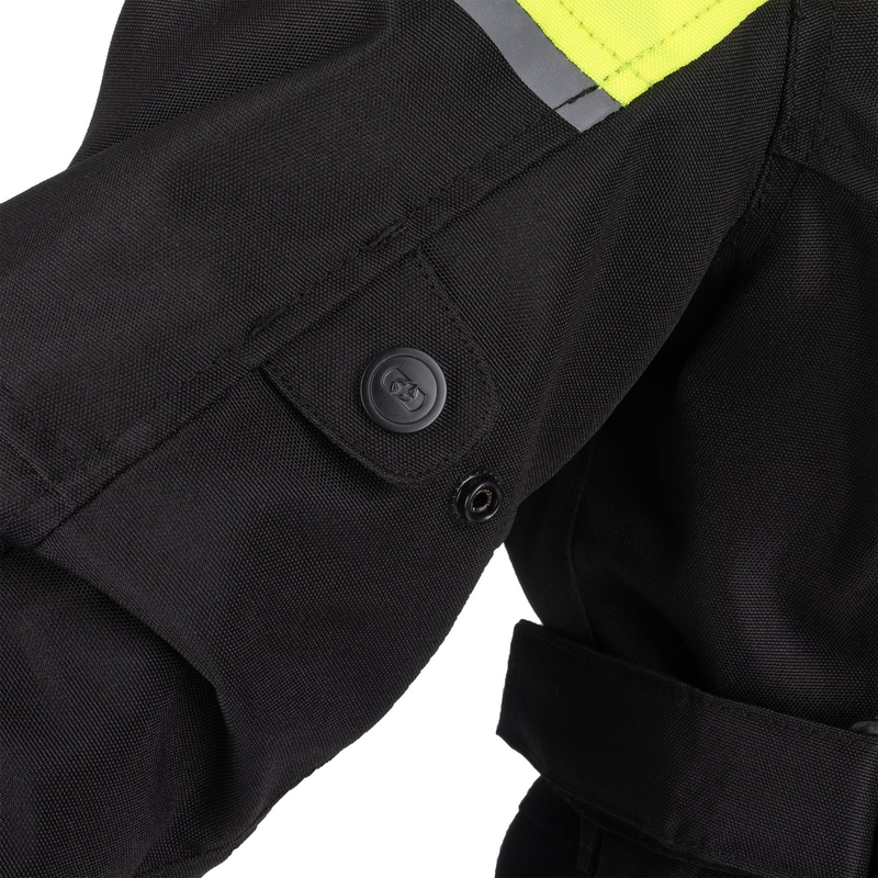 Dámská bunda na motorku Oxford Spartan Long WP černo-fluo žlutá