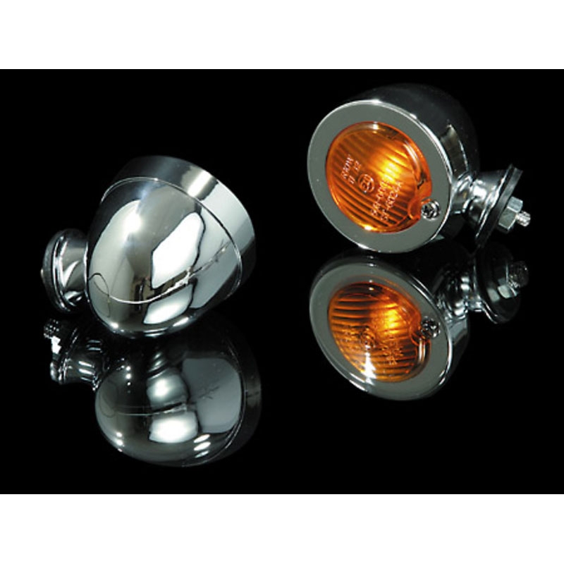 Blinkr na motorku Highsider Smart Bullet Flat chrom