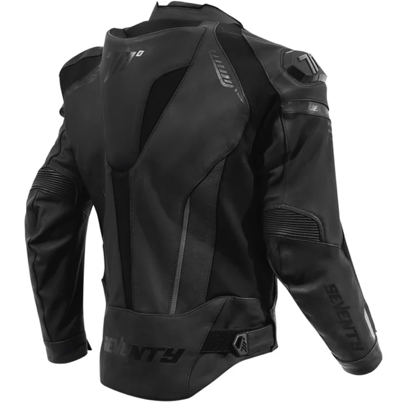 Kožená bunda na motorku Seventy Degrees SD-JL24 Spoiler černá