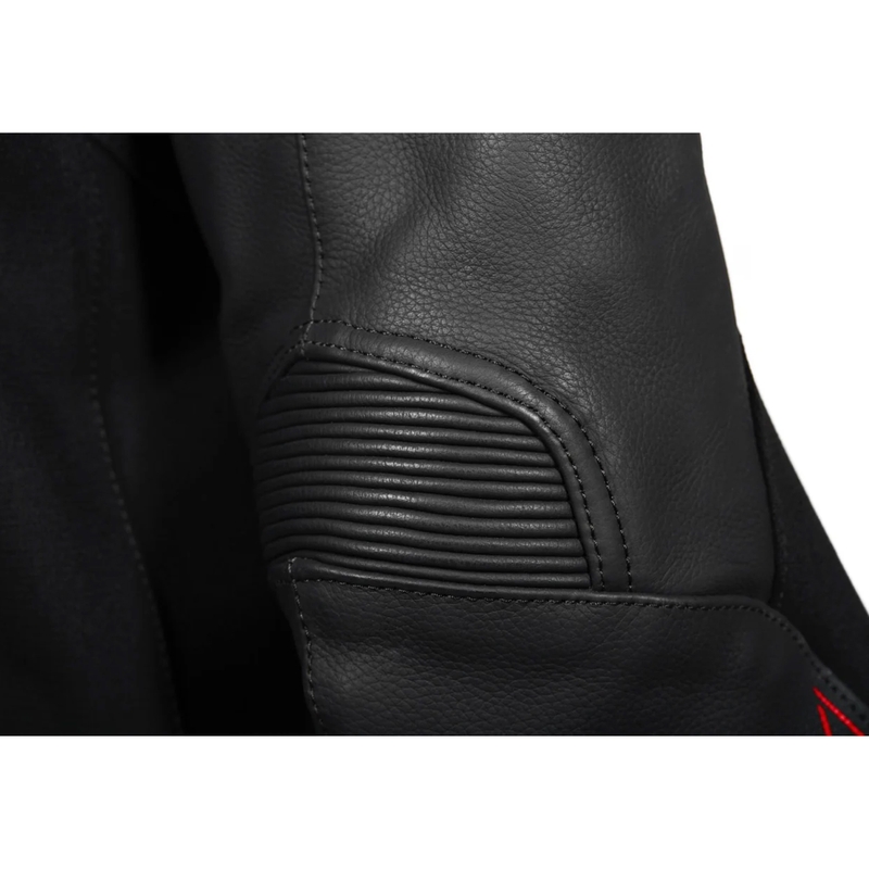 Kožená bunda na motorku Seventy Degrees SD-JL24 Spoiler černo-červená