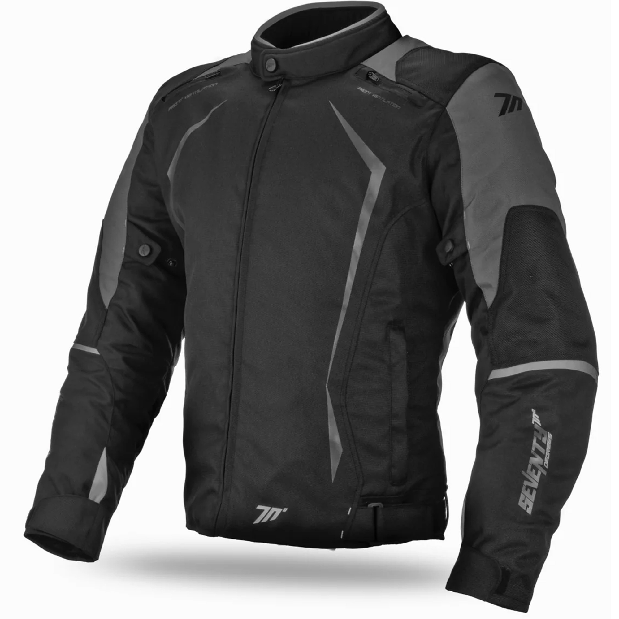 Dámská bunda na motorku Seventy Degrees SD-JR49 černo-šedá Velikost: XS