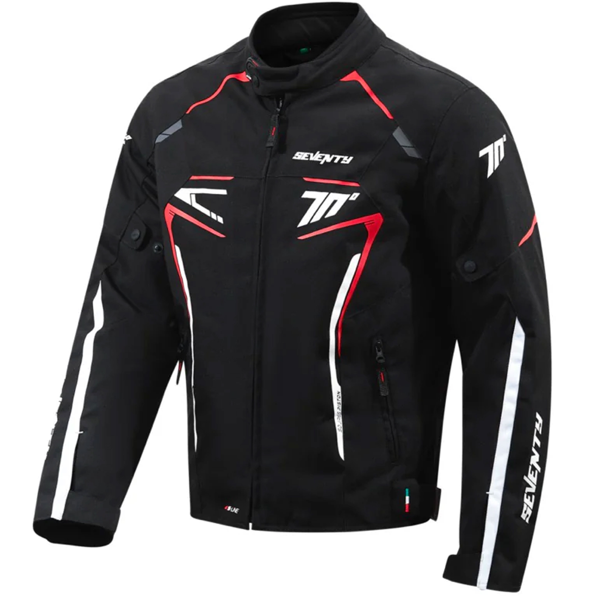 Bunda na motorku Seventy Degrees SD-JR65 Piston černo-červeno-bílá Velikost: 2XL