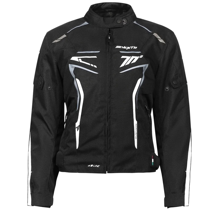 Dámská bunda na motorku Seventy Degrees SD-JR67 Piston černo-šedo-bílá